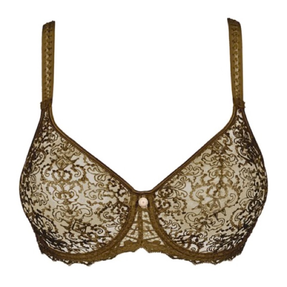 NEW NWT Empreinte Cassiopee Seamless Full Cup Lace Underwire Bra Lechen Green - Picture 2 of 3